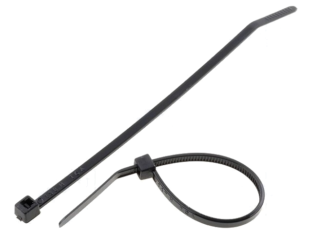 Kabelbinder; L: 100mm; W: 2,5mm; polyamide; 80N; zwart; Ømax: 22mm Kabelbinder; L: 100mm; W: 2,5mm; polyamide; 80N; zwart; Ømax: 22mm